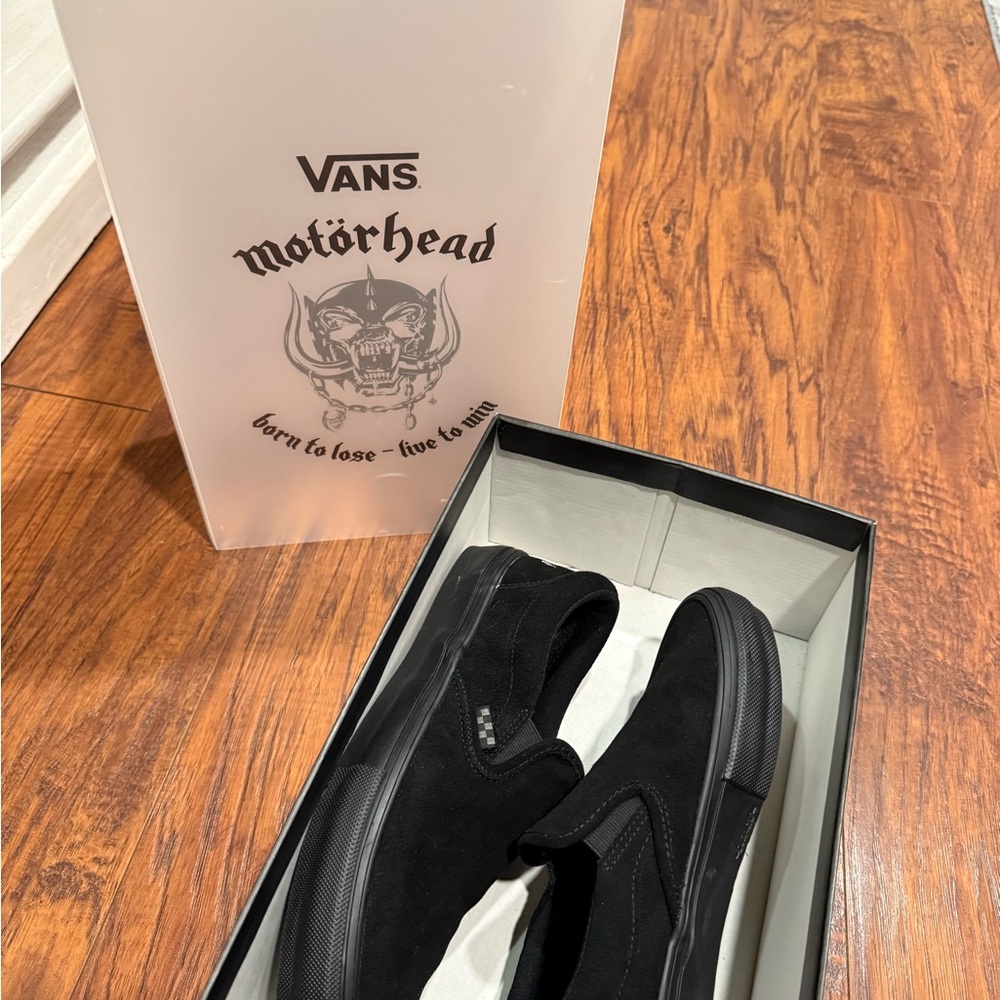 Vans Black Motörhead Slip-On Sneakers BRAND NEW! - Picture 3 of 8